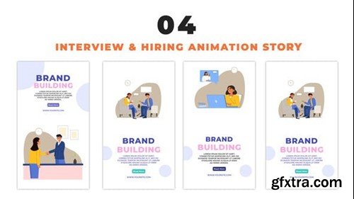 Videohive Flat Vector Interview and Hiring Instagram Story 48655769