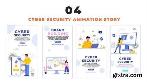 Videohive Cyber Security 2D Vector Instagram Story 48657783