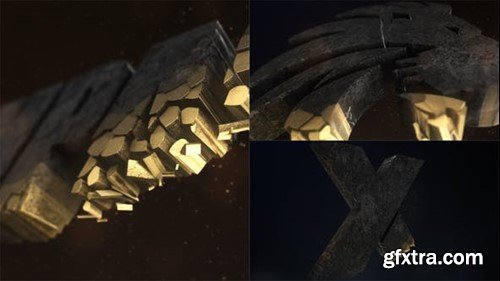 Videohive 3D Fragments Logo Reveal 48683325