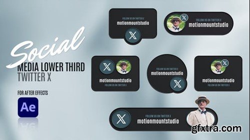 Videohive Social Media Lower Thirds - Twitter X 48667516