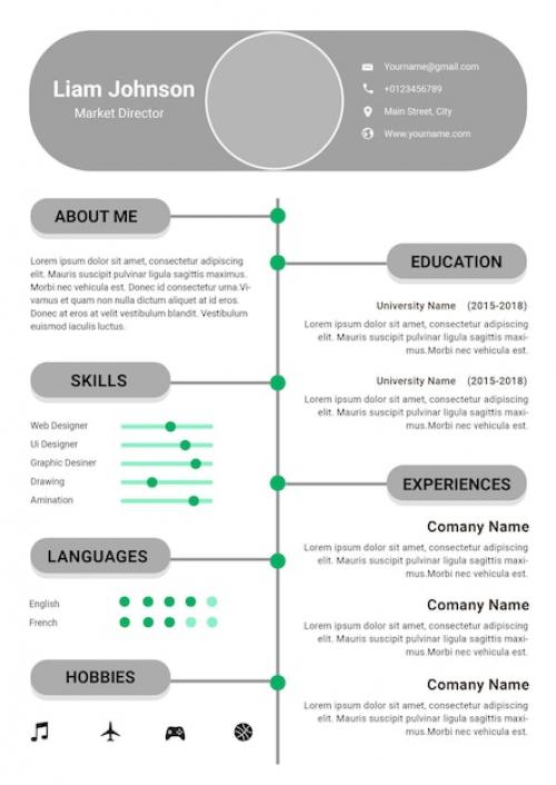 Premium PSD | Professional resume cv template layout Premium PSD