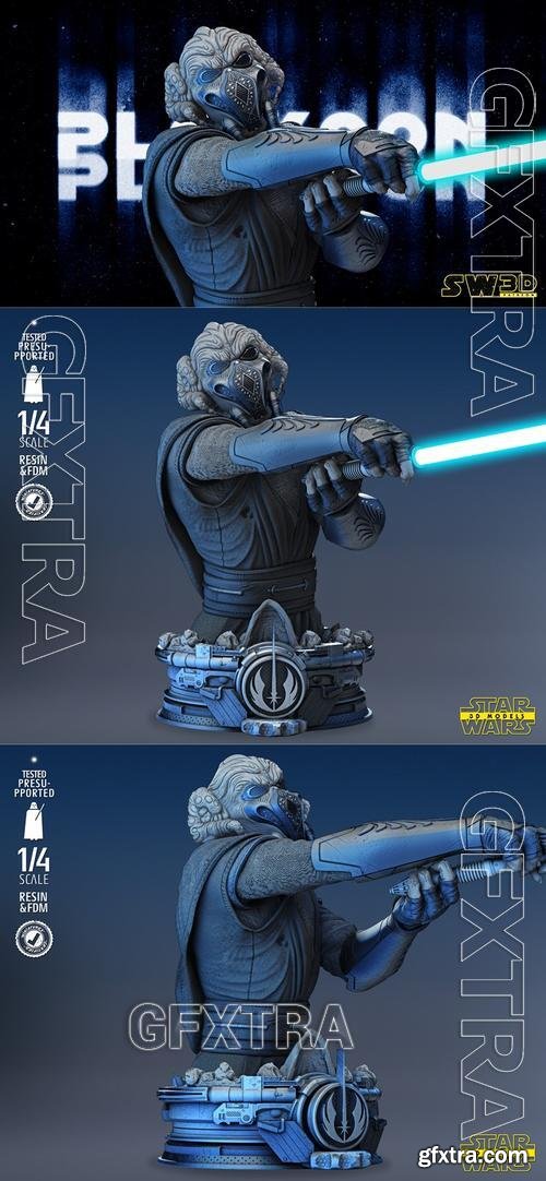 Star Wars - Plo Koon Bust &ndash; 3D Print Model