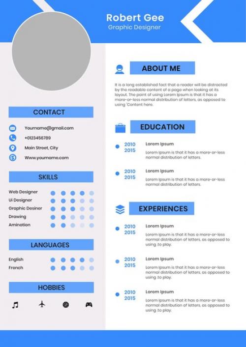 Premium PSD | Professional resume cv template layout Premium PSD