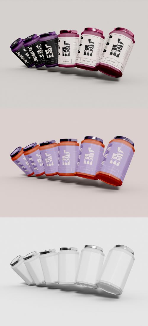 Six Jam Jars Packaging Mockup 642122014