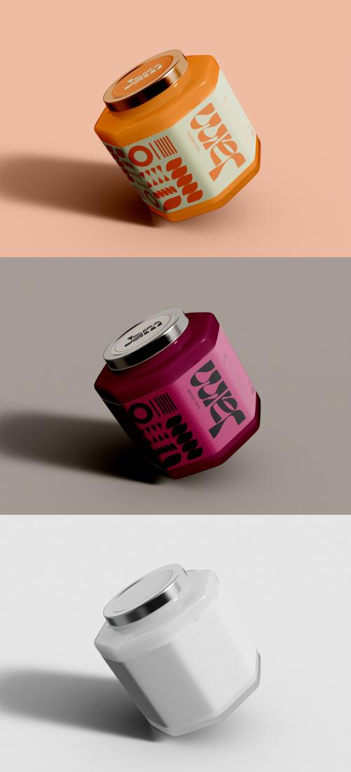 Jam Jar Packaging Mockup 642120378