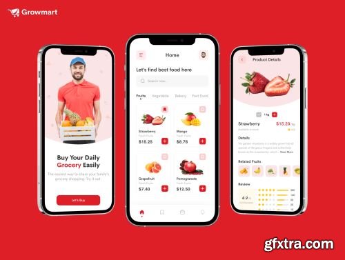 Growmart - Grocery App UI Kit Ui8.net