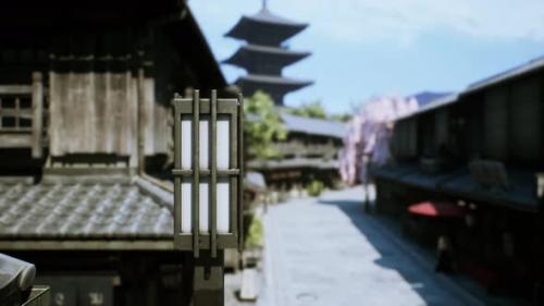 Videohive - Japan Cityscape in Tample Historic District - 48368576 - 48368576