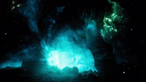 Videohive - Amazing Blue Ice Cave in the Heart of a Glacier - 48368630 - 48368630