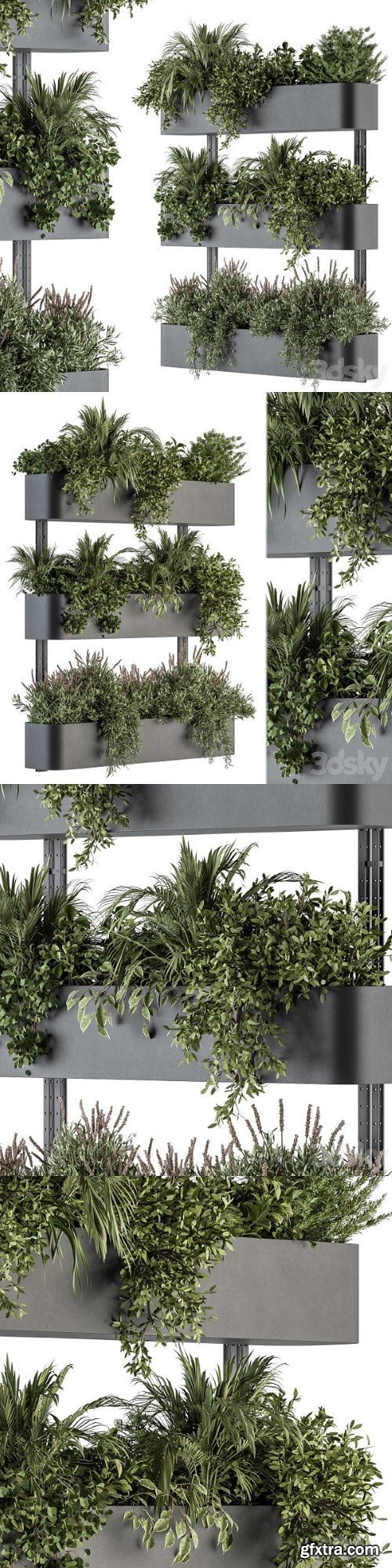 Indoor Plant Set 306 Box Stand With Hanging Plants