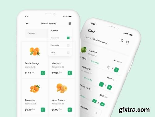 Growcery - Grocery App UI Kit Ui8.net