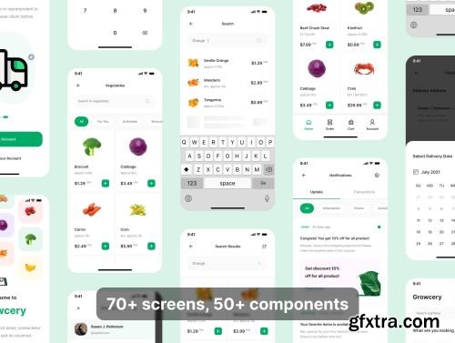 Growcery - Grocery App UI Kit Ui8.net