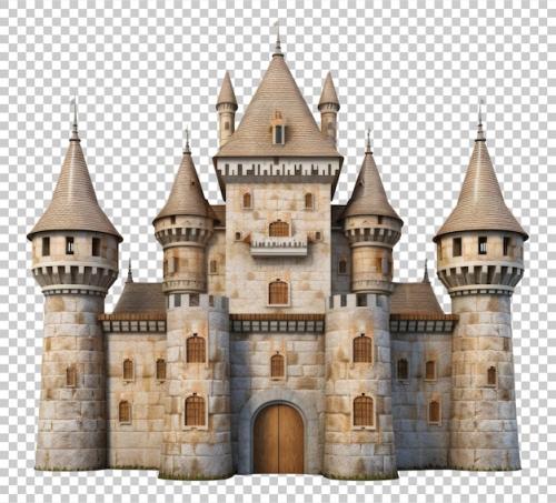 Premium PSD | Castle isolated on transparent background Premium PSD