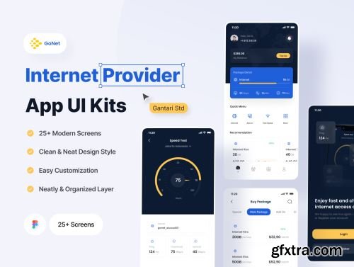 GoNet - Internet Provider App UI Kit Ui8.net