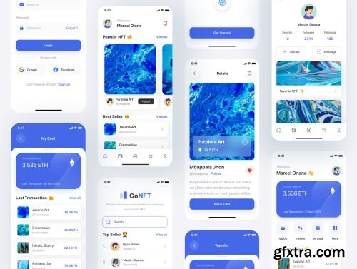 GoNFT - NFT Marketplace Mobile App Ui8.net