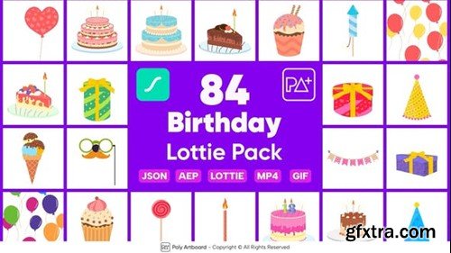 Videohive Birthday Kit Lottie Pack 48685351