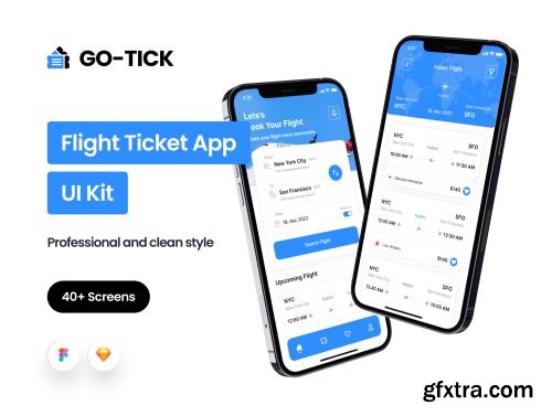 Go-Tick Flight Ticket App Ui8.net