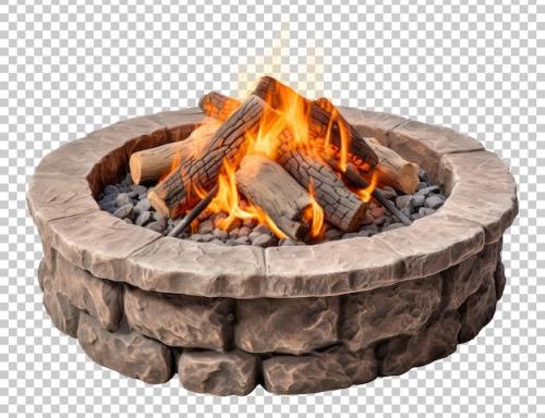 Premium PSD | Fire pit isolated on transparent background Premium PSD