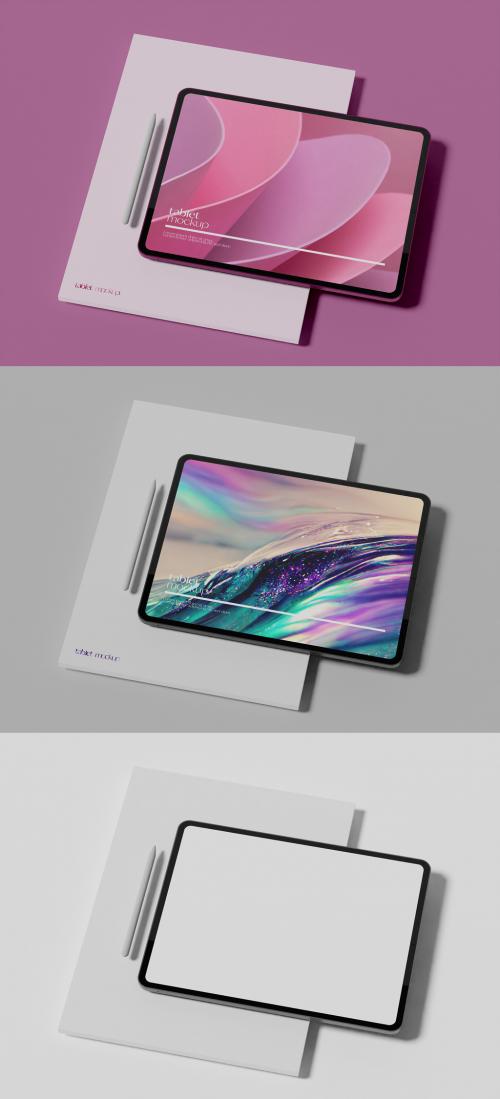 Tablet for Digital Art with Pen Mockup 642117242