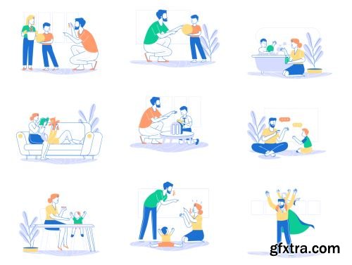 Family & Parenting Illustration - Graphicdunk Ui8.net