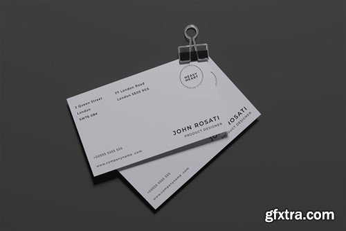 Business Card in Paper Clip Mockup ZDGWL66