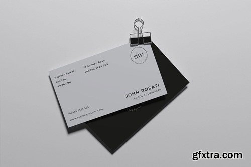 Business Card in Paper Clip Mockup ZDGWL66