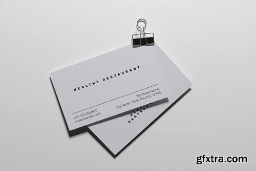 Business Card in Paper Clip Mockup ZDGWL66