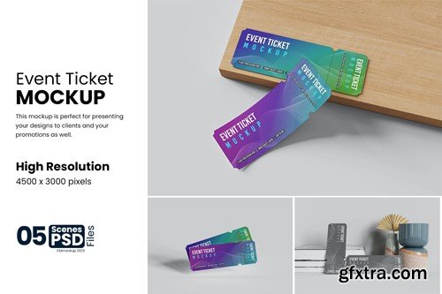 Event Ticket Mockup 8BUFADG