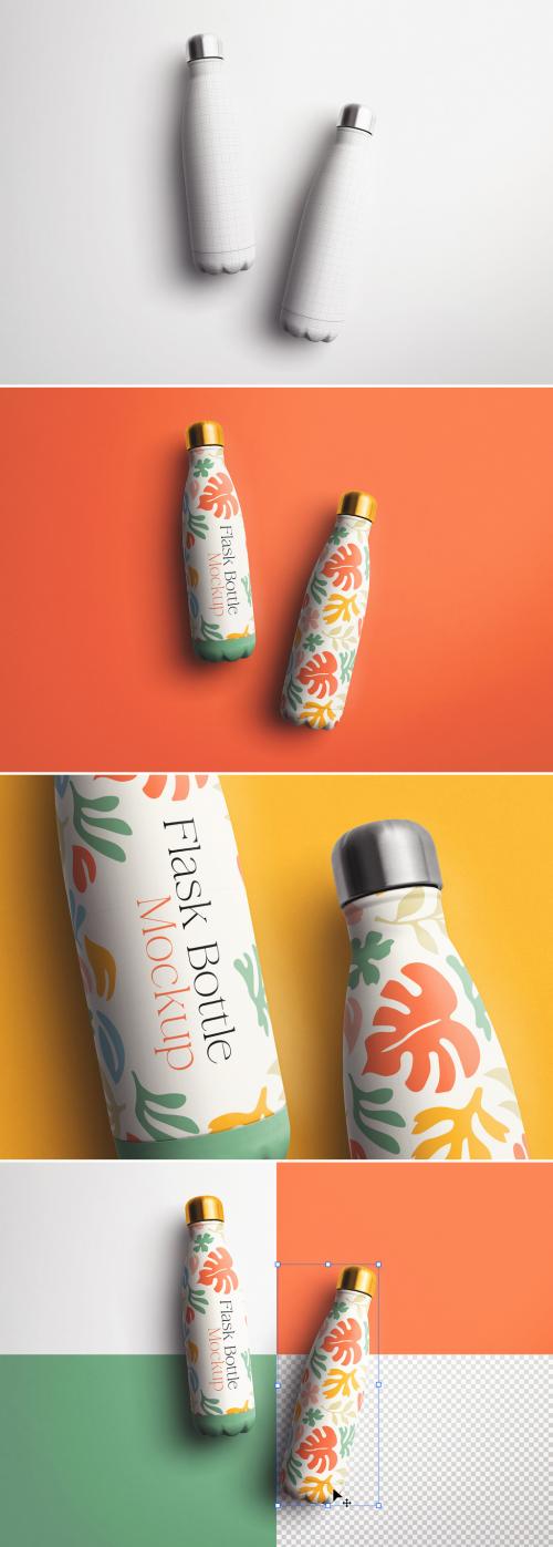 Flask Bottle Mockup 642093744