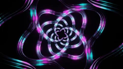 Videohive - Cyan And Pink Moving Spiral Patterns Background Vj Loop In HD - 48368807 - 48368807