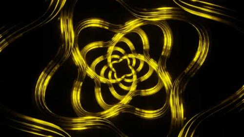 Videohive - Gold Moving Spiral Patterns Background Vj Loop In HD - 48368808 - 48368808