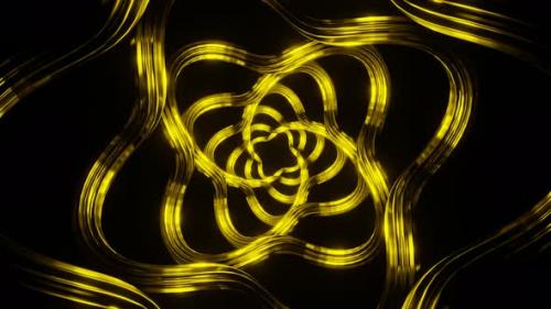 Videohive - Gold Moving Spiral Patterns Background Vj Loop In 4K - 48368811 - 48368811