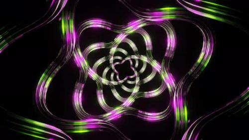 Videohive - Lime And Pink Moving Spiral Patterns Background Vj Loop In 4K - 48368814 - 48368814