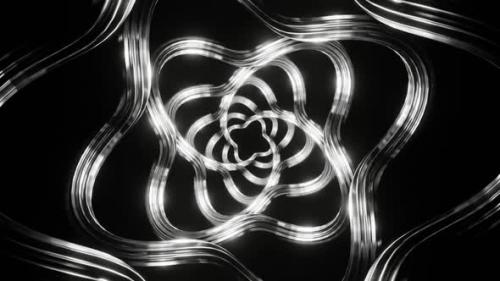 Videohive - Silver Moving Spiral Patterns Background Vj Loop In HD - 48368818 - 48368818