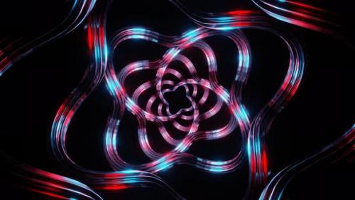 Videohive - Red And Blue Moving Spiral Patterns Background Vj Loop In 4K - 48368821 - 48368821