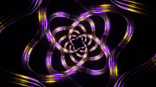 Videohive - Purple And Yellow Moving Spiral Patterns Background Vj Loop In 4K - 48368823 - 48368823