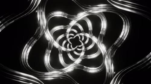 Videohive - Silver Moving Spiral Patterns Background Vj Loop In 4K - 48368824 - 48368824