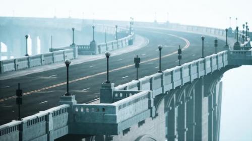 Videohive - Peaceful Empty Road on the Bridge - 48368874 - 48368874