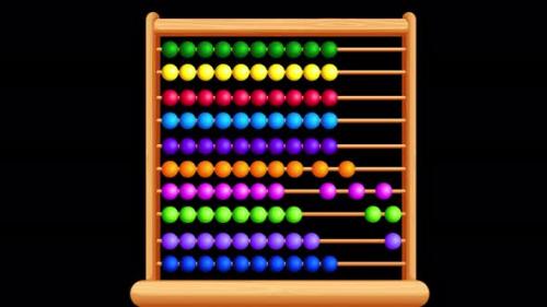 Videohive - Cartoon wooden colorful abacus Alpha Channel 4K - 48368945 - 48368945