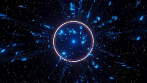 Videohive - Glowing Tech Particles Loop - 48369006 - 48369006