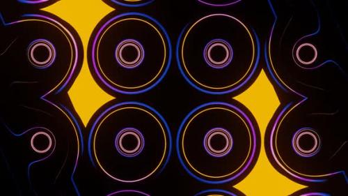 Videohive - Colorful Flashing Neon Circles Loop - 48369025 - 48369025