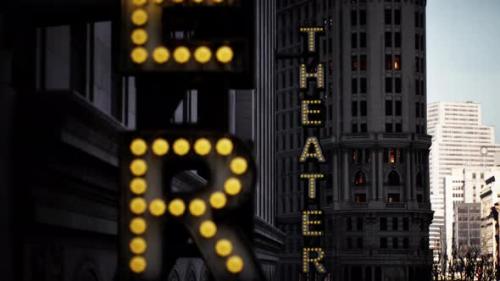 Videohive - A Brightly Lit Theater Sign - 48386837 - 48386837