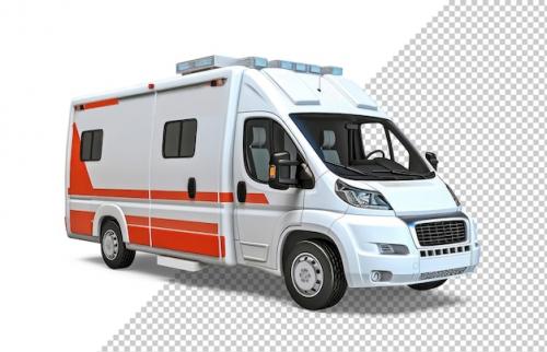 Premium PSD | Mockup of an ambulance Premium PSD