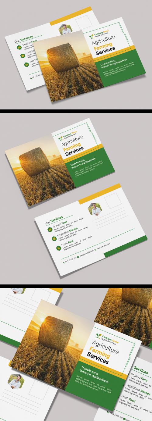 Farming Postcard Design Template 641279692