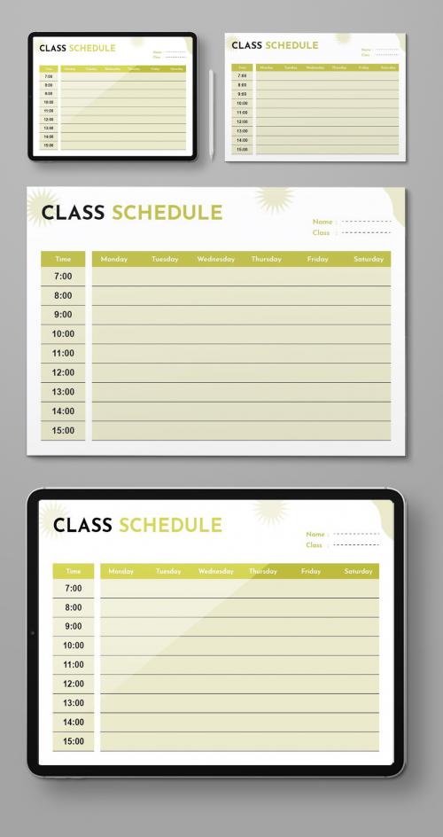 Class Schedule Design Template 641279661