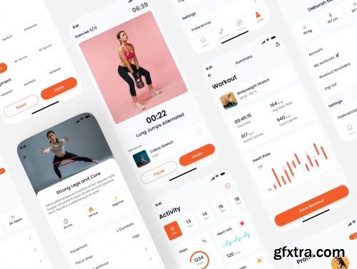 Grace - Fitness App UI Kit Ui8.net