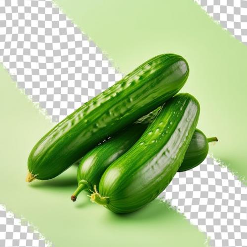 Premium PSD | Three cucumbers with the word cucumber written on them. Premium PSD