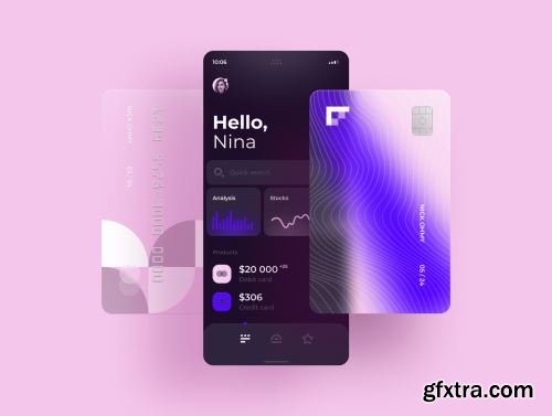 Glossy Bank Card Kit Ui8.net