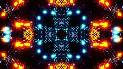 Videohive - Very colorful animation design with black background. Kaleidoscope VJ loop - 48301691 - 48301691