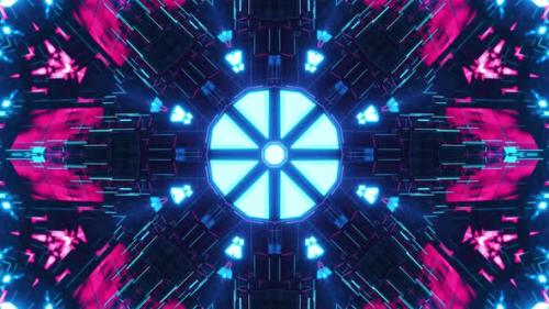 Videohive - Very colorful and abstract design with dark background. Kaleidoscope VJ loop - 48301692 - 48301692