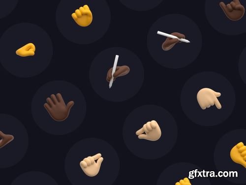 Gestures: 3D Emoji Pack Ui8.net